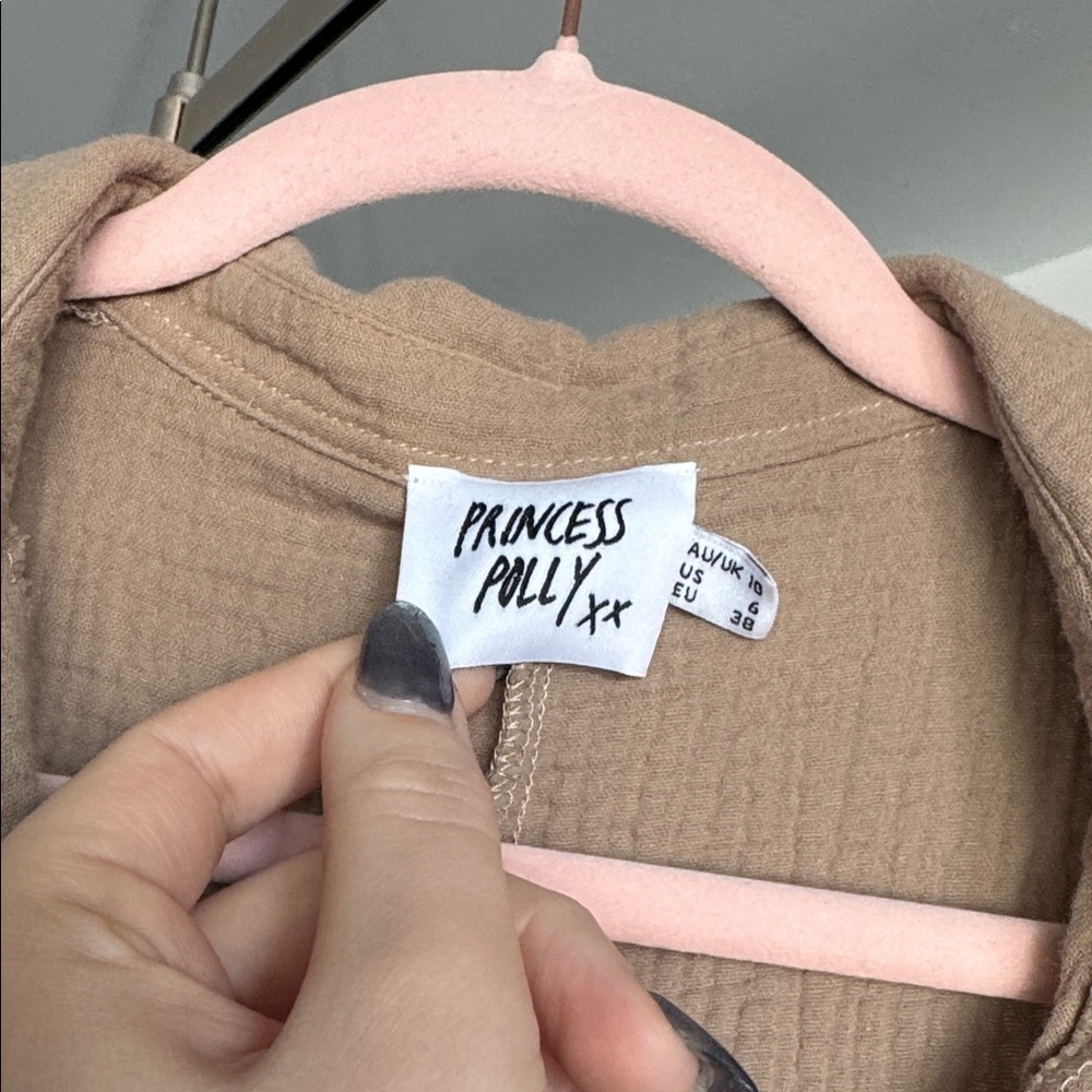 Princess Polly Salt Lake Romper Beige - Picture 6 of 10